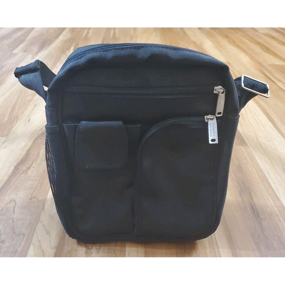 Daymakers of Santa Barbara Black Anti-Theft Ballistic Nylon Crossbody Travel Bag